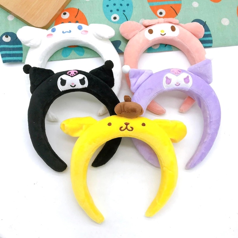 Cài tóc bờm tóc Sanrio Kuromi bông