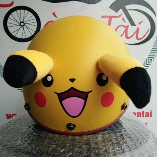 Mũ Bảo Hiểm 3/4 Có Tai Pikachu