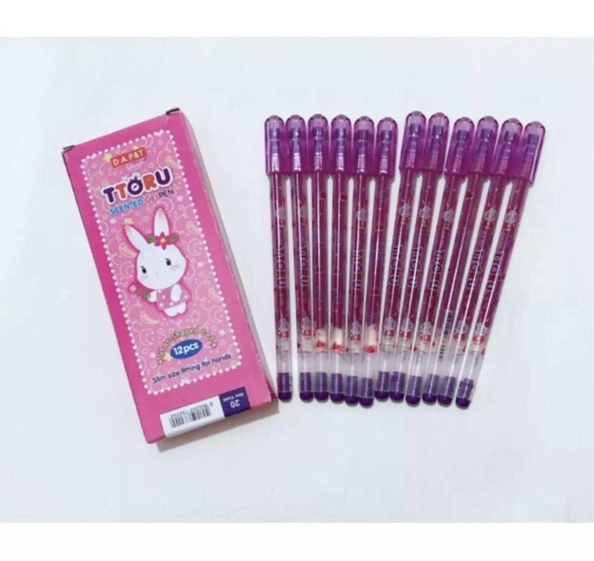 HỘP BÚT MỰC THỎ JTORU 12 CÂY/TÍM
