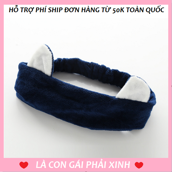 [HCM][ TRÙM SỈ ] Băng đô tai mèo Etude chất liệu nhung mềm mịn phía sau có chun co giãn giúp ôm sát đầu giữ tóc mái không bị che hoặc dính vào mặt khi trang điểm tẩy trang rửa mặt