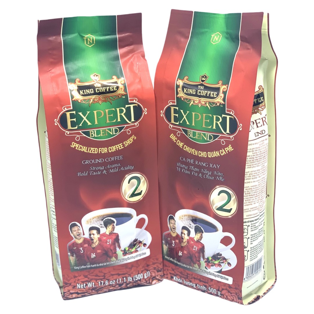 Combo 2 Gói Cà phê rang xay King Coffee Expert Blend 2 (500g/Bịch)
