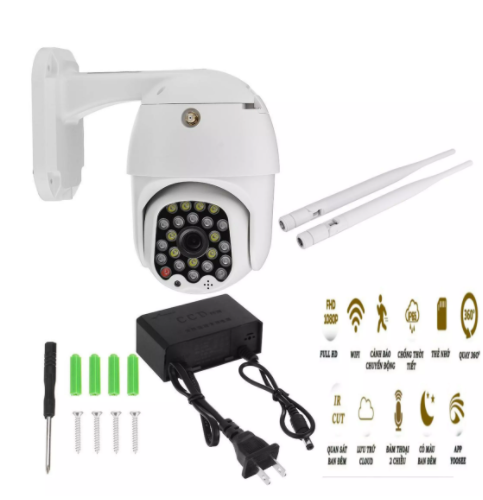 Camera Yoosee ngoài trời Xoay 360 Thế Hệ Mới Độ Phân giải 3.0Mpx 1920X1080P Với 24 LED Nhìn Đêm Rõ Nét