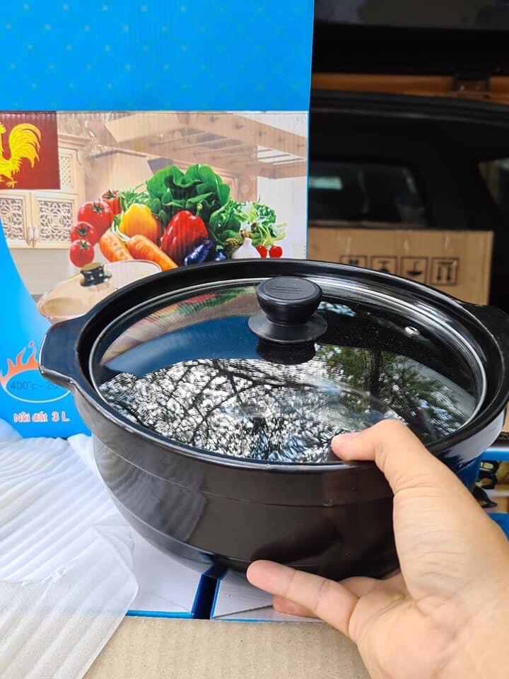 [HCM]NỒI ĐẤT KHO CÁKHO THỊT NẤU CƠM 1.5L