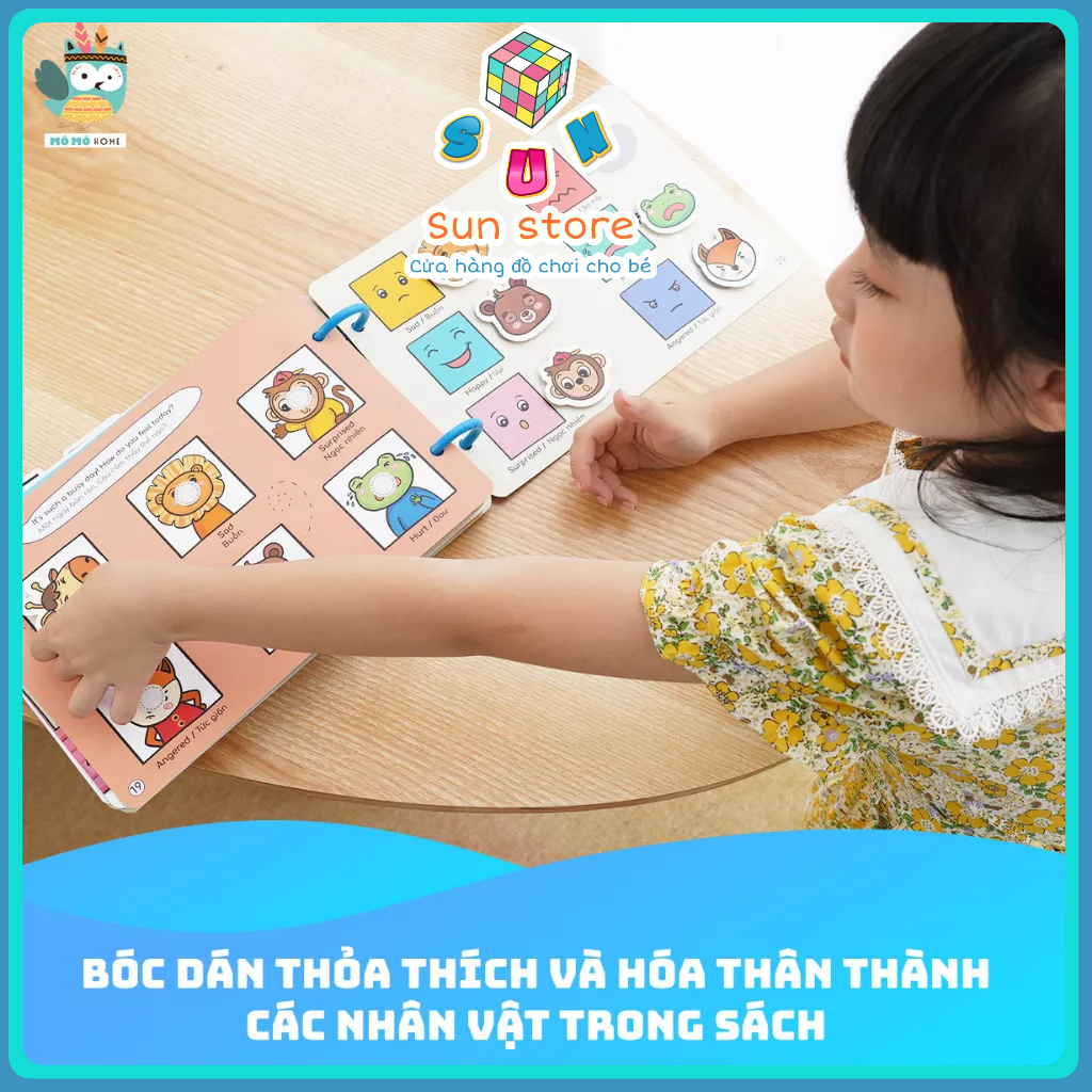 Beezi Book, học liệu bóc dán cho bé, sách bóc dán