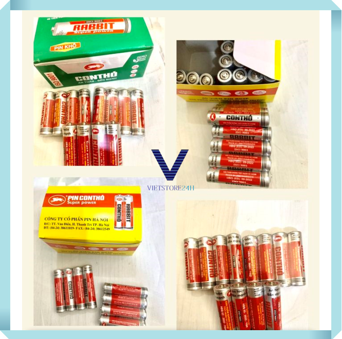 HỘP 40 VIÊN PIN CON THỎ AA/AAA
