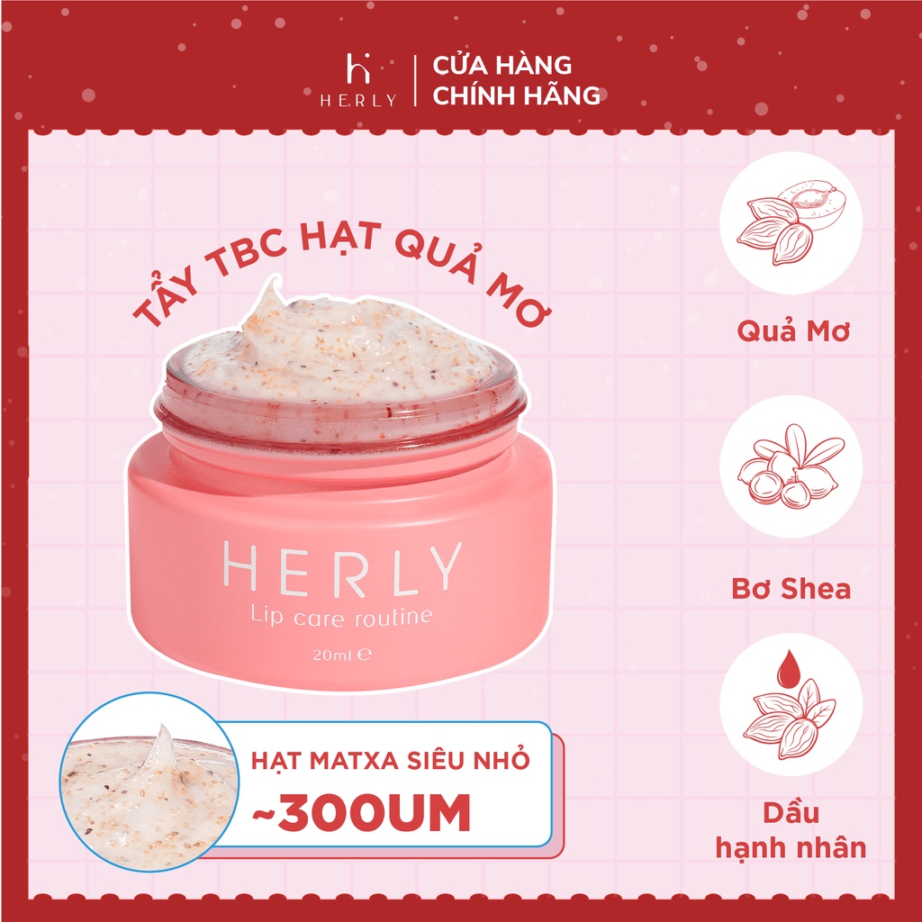 Tẩy Tế Bào Chết Môi HERLY Lip Scrub Chính Hãng Loại Bỏ Lớp Da Chết Giúp