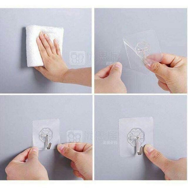 Combo sỉ 100 móc dán tường chịu lực