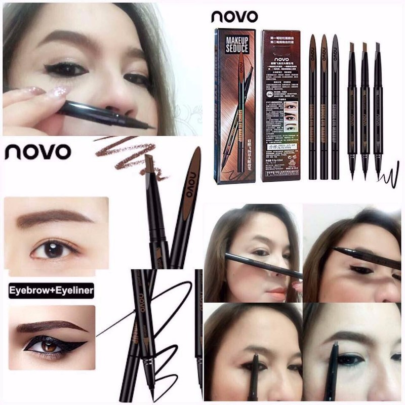 Chì Kẻ Mày Ngang 2 Đầu Novo Makeup Seduce