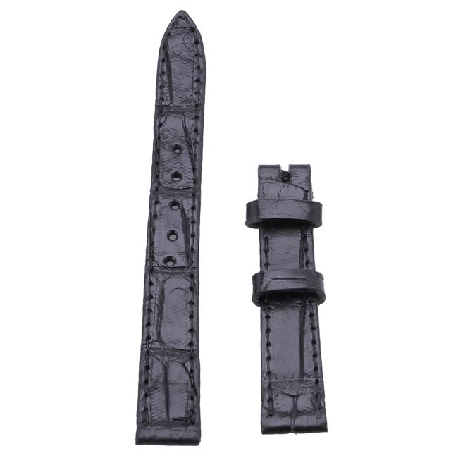 Dây đồng hồ da cá sấu size 12 - 14 màu đen th8226
