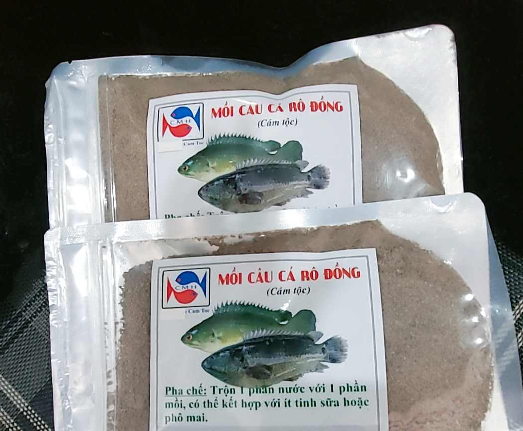2 gói cám câu cá rô đồng gói 200g