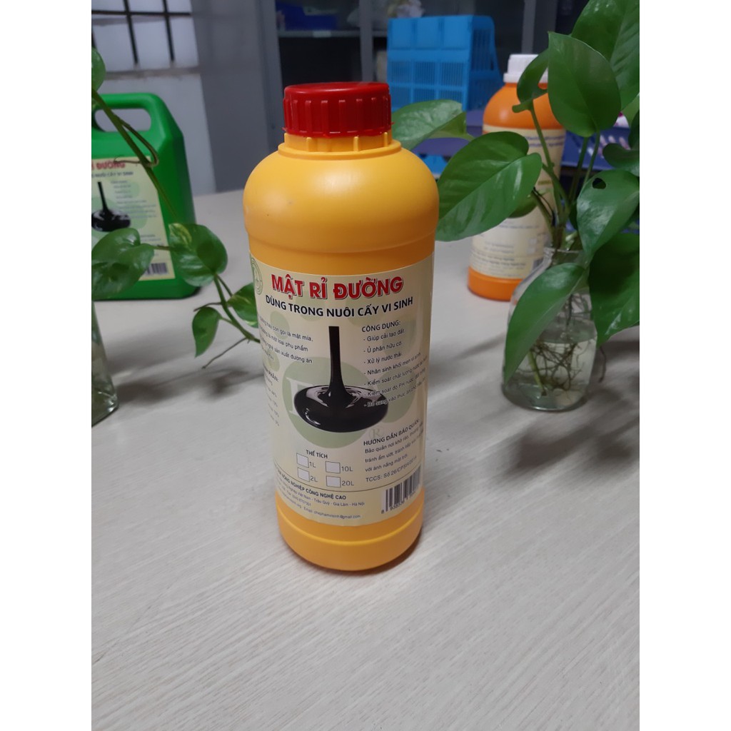 1 lít mật rỉ đường (mật mía)nuôi EM thứ cấp từ EM gốc