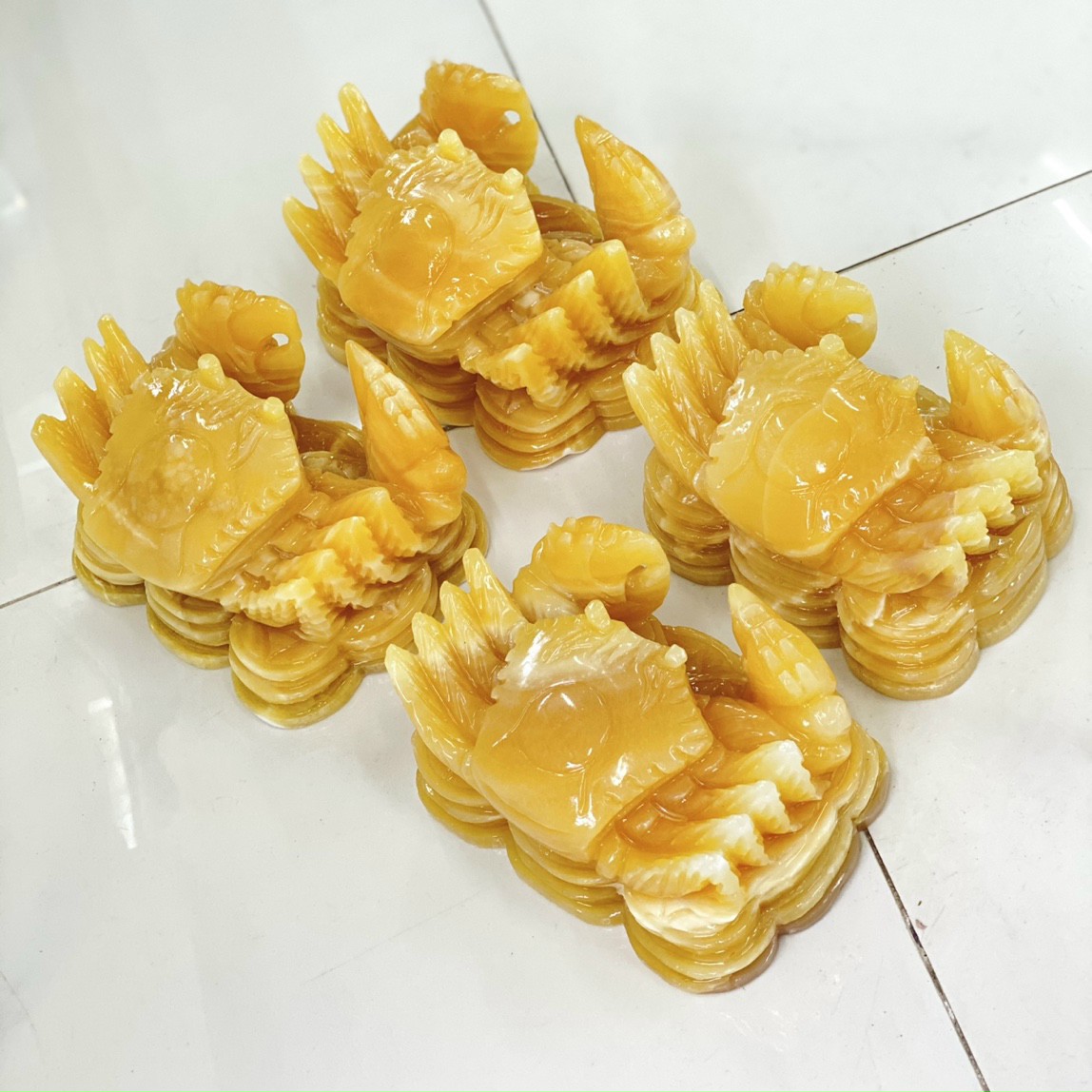 Tượng Cua Đá Ngọc Hoàng Long - dài 15cm