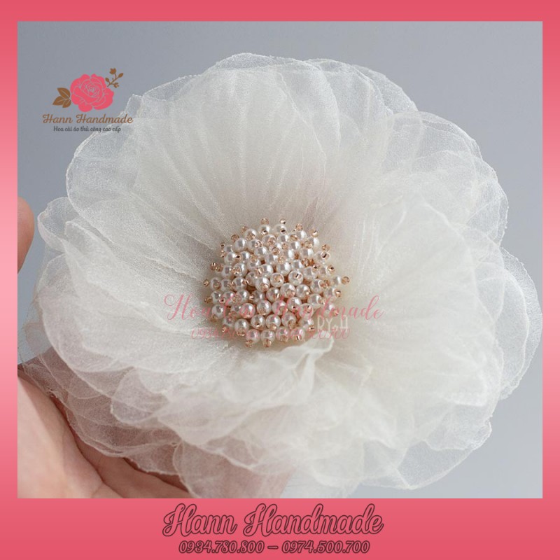 Hoa cài áo giá sỉ hoa cài áo handmade - hoa cài áo váy chất liệu lụa cao cấp