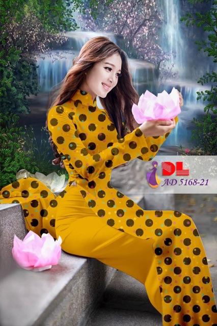 Vải áo dài chấm bi