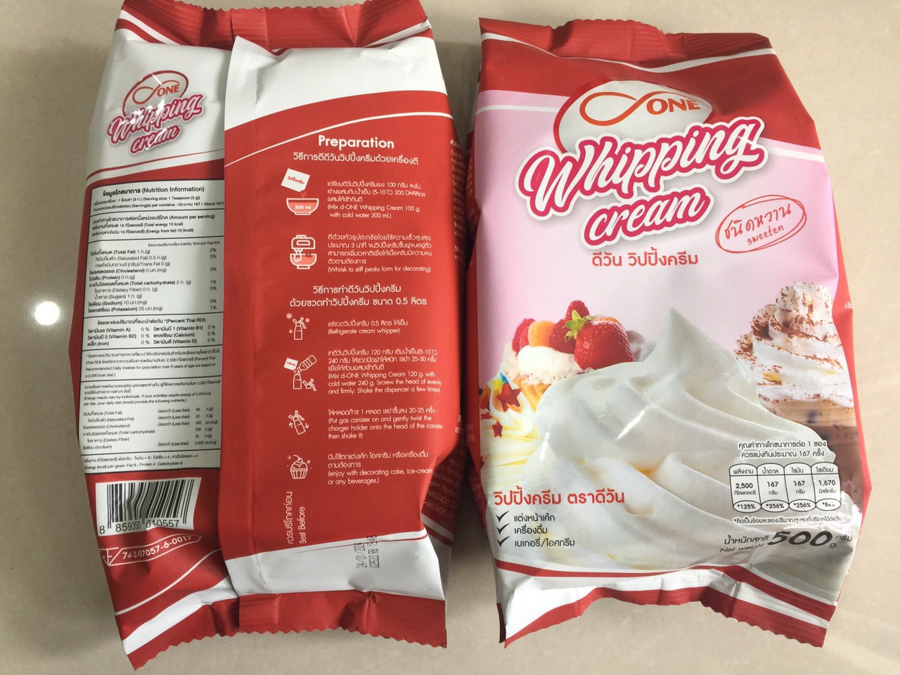 Bột kem whipping cream 500 gram ( Thailand )