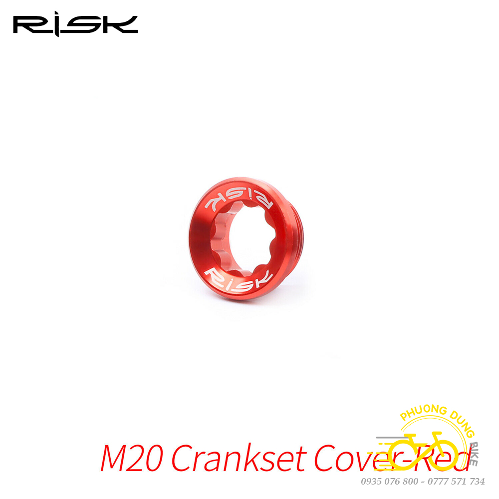 Ốc Vặn Đùi Đĩa Crank Xe Đạp M20 RISK – Trục Rỗng, Nhôm CNC, Nhẹ, Bền, Chính Hãng
