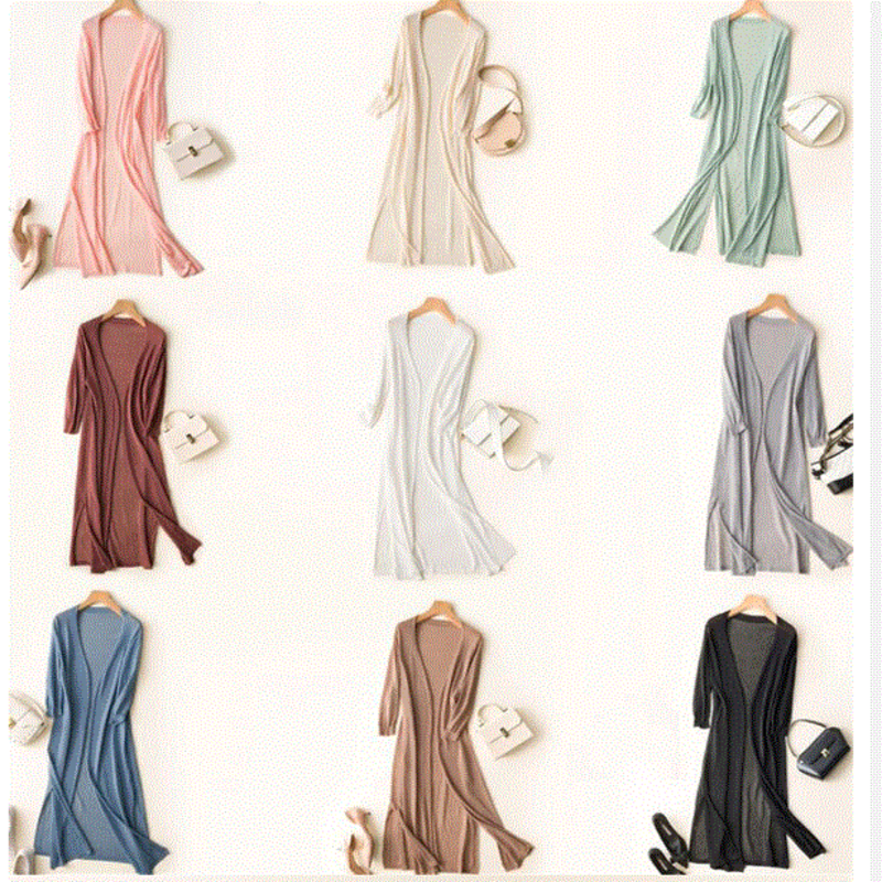 Áo khoác nữ cadigan form dài