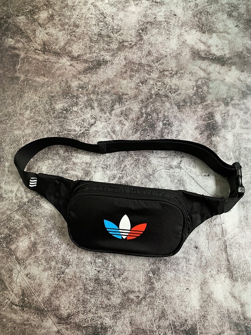 HCM]Túi Đeo Chéo B185 Essential Tricolor Waist Bag Black GN5455 | Lazada.vn