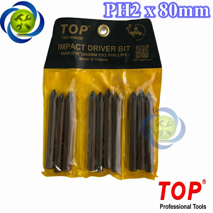 Mũi vít đóng bake PH2 TOP TBD-8802B 8mm(5/16) x 80mm (1 mũi)