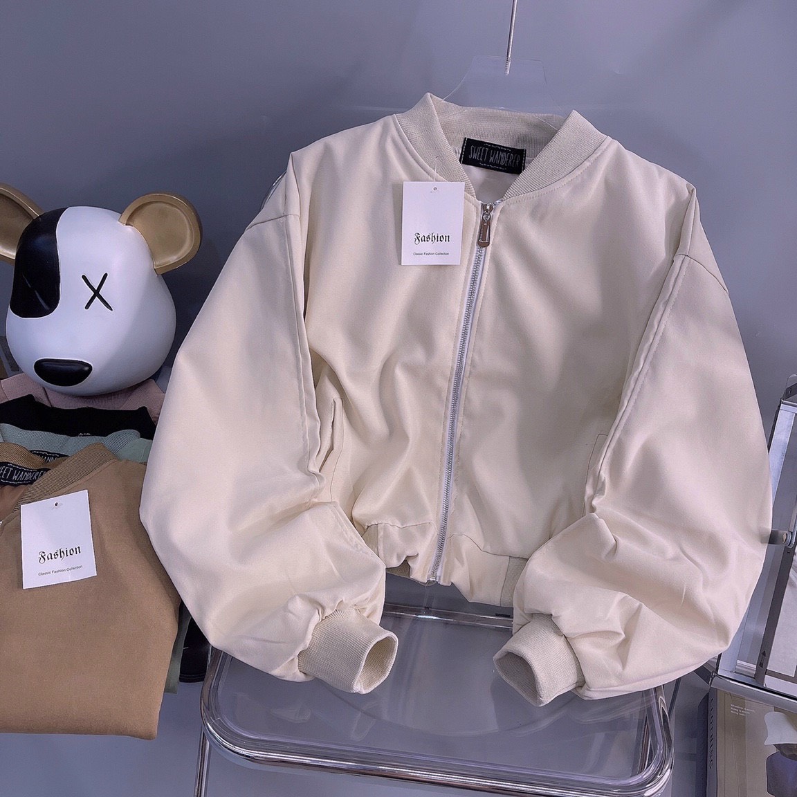 [HCM]áo khoác da lộn bomber mẫu mới