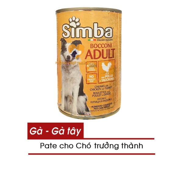 Pate Cho Chó Mọi Lứa Tuổi SIMBA Lon 415g Vị Thịt Nướng Gà và Gà Tây - Simba Dog With Chicken/ Turkey - [Nông Trại Thú Cưng]