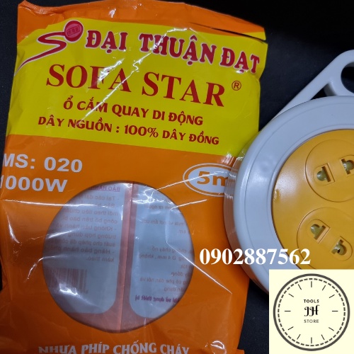 ổ cắm điện tròn 5m 10m (conip, sofa star)