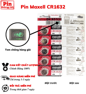 Pin 1632 Maxell CR1632 - 1 vỉ 5 viên - Dùng cho Cmos, đồ chơi thumbnail