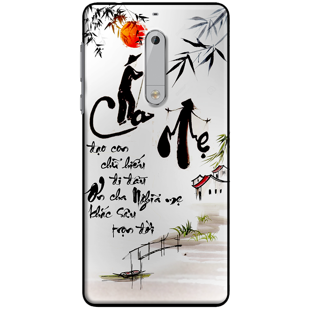 Silicone case for Nokia 5 - Thư pháp cha mẹ