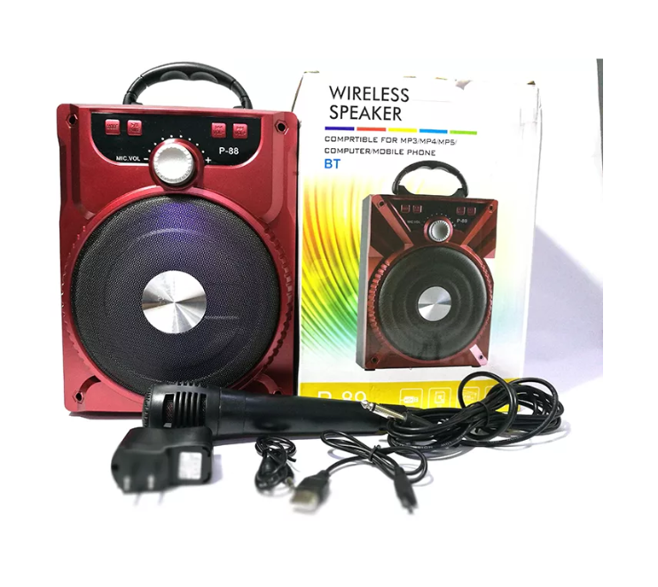 Loa P88-P89 CHÍNH HÃNG bluetooTh karaoke tặng 1 mic MẪU MỚI 2023