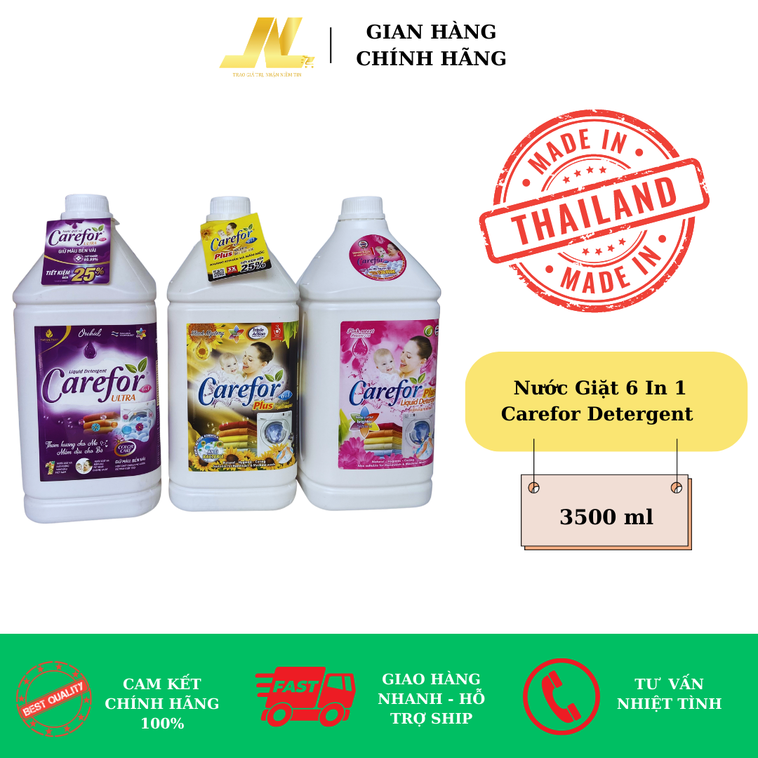 Nước giặt đậm đặc 6in1 Carefor 3500ml