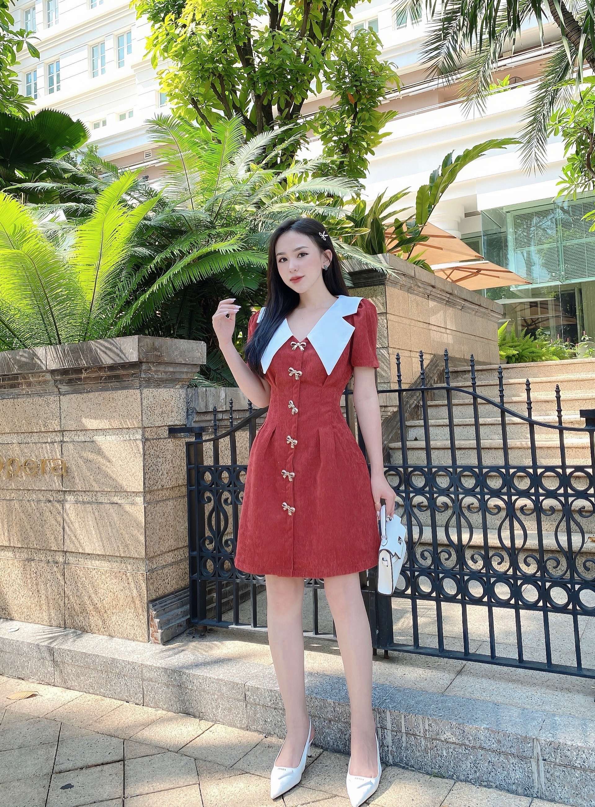 Đầm Tiểu Thư, Chất Nhung Mềm Mại Siêu Cute
