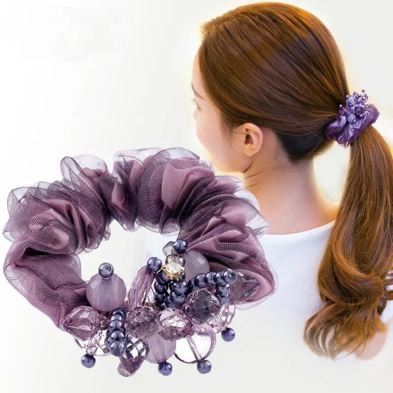 Korea's new fabric hair ring fashion elegant women's hair accessories temperament girls hair rope