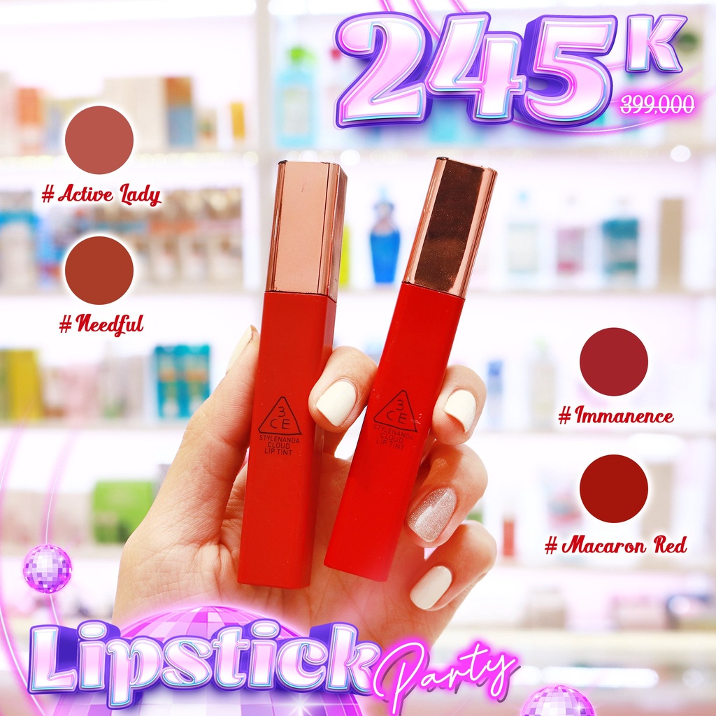 Son Kem 3CE Stylenanda Cloud Lip Tint