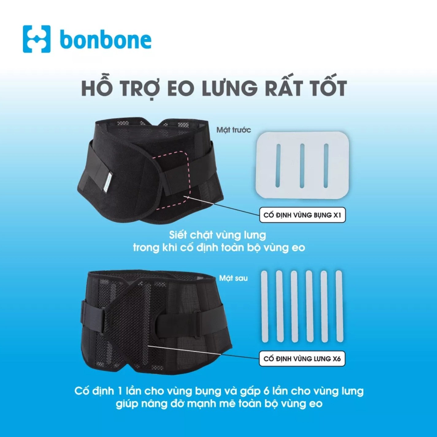 ĐAI LƯNG CỘT SỐNG Pro Hard Slim BONBONE ( NHẬT ) các size