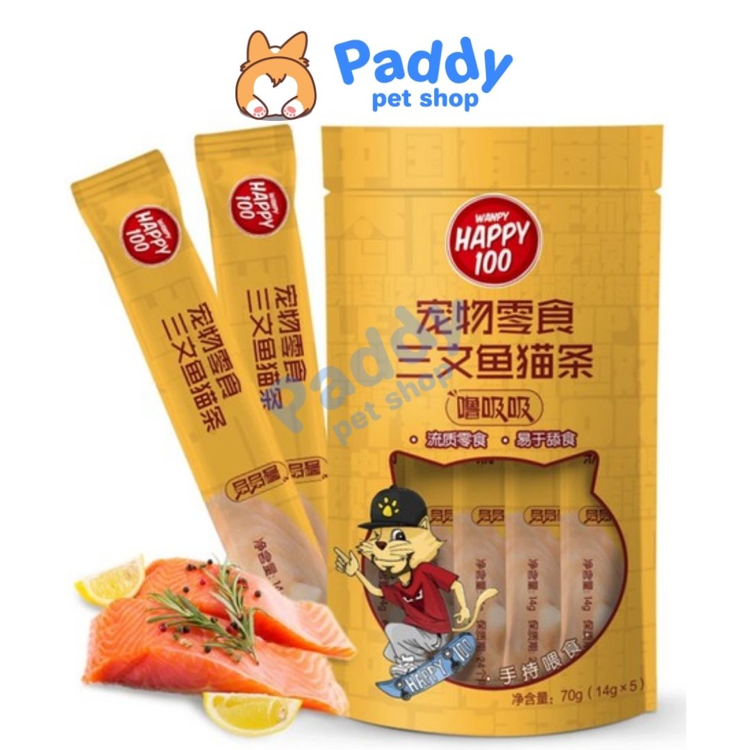 Súp Thưởng Mèo Wanpy Happy 100 (Túi 5 tuýp)