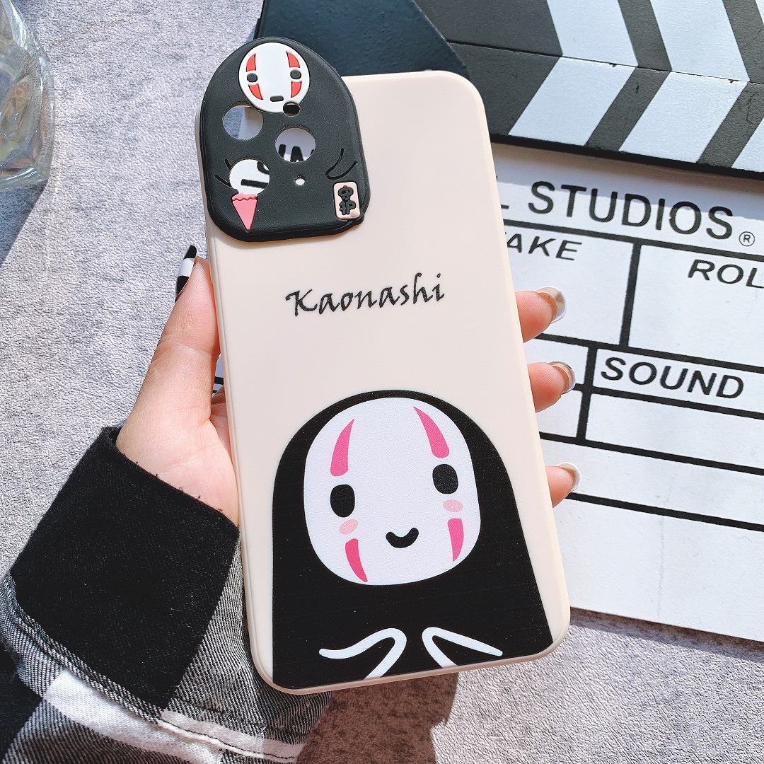 Ốp Lưng Silicon Màu Bảo Vệ CAMERA Kaonashi x Totoro