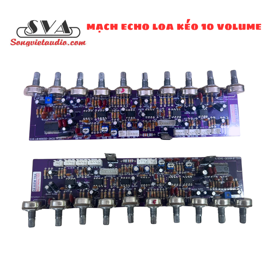 MẠCH MUSIC ECHO CHO LOA KÉO (10 VOLUME) - KÈM DÂY.