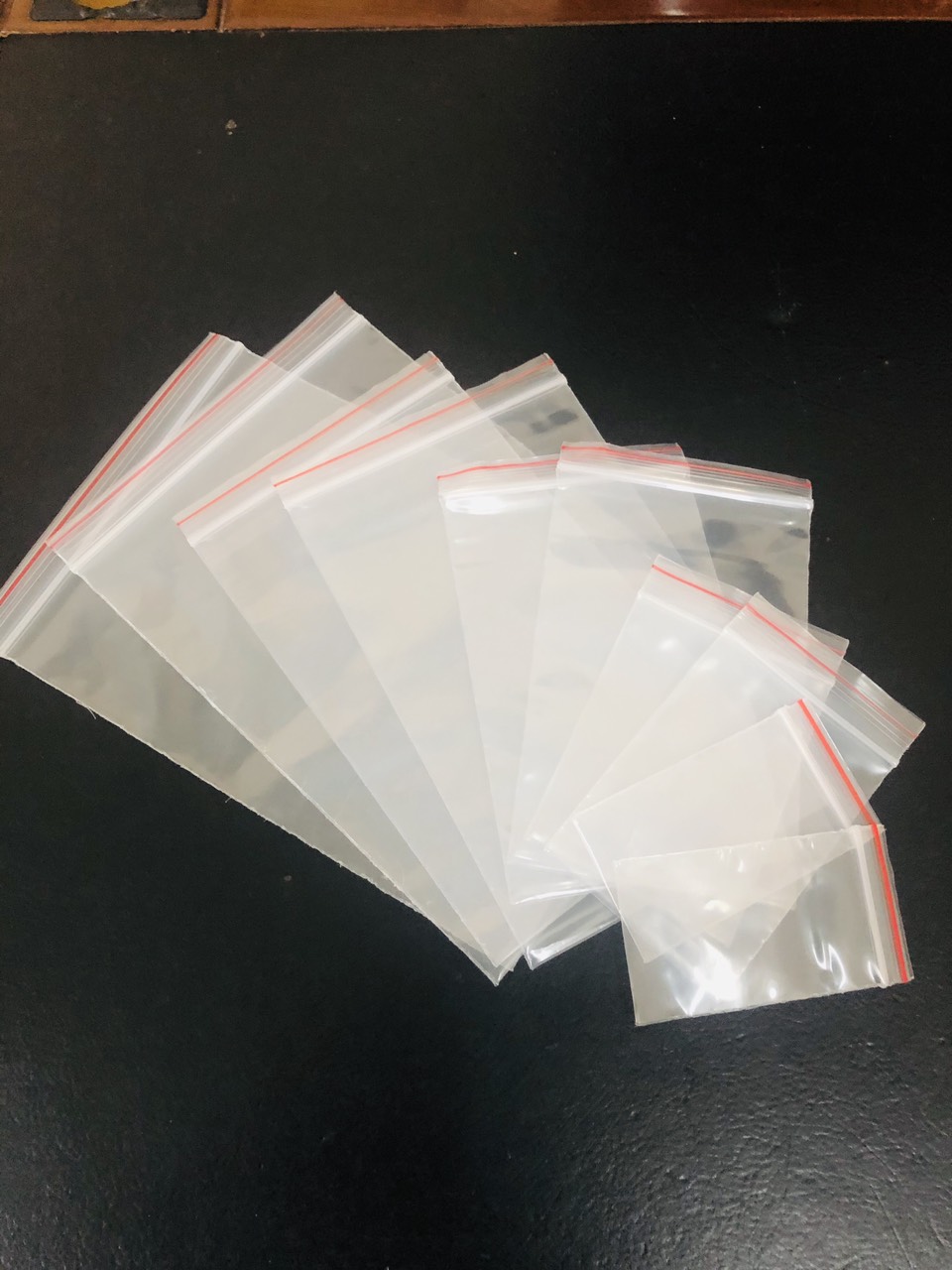 100gr túi zip viền chỉ đỏ, đựng bột, hạt, thực phẩm