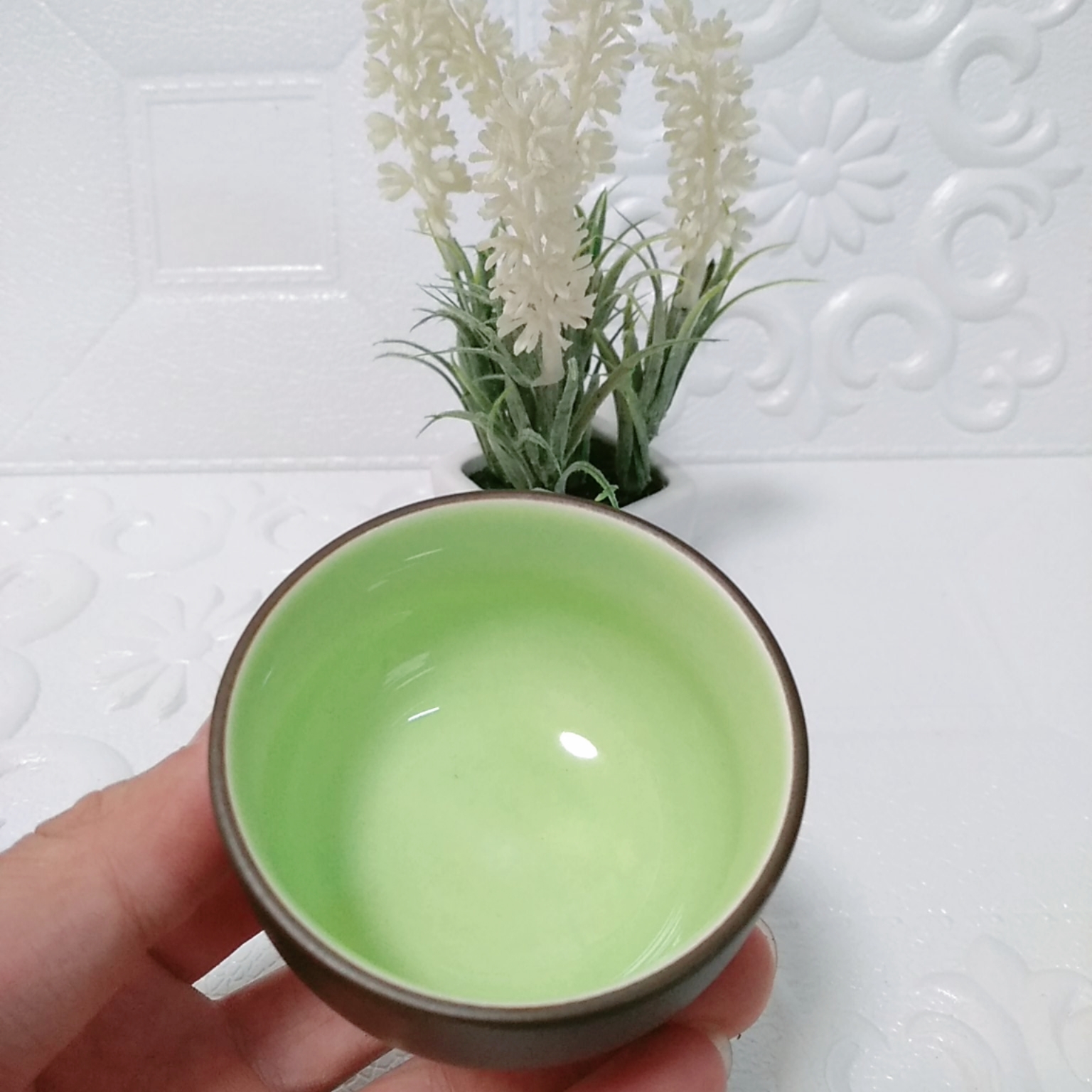 CHÉN UỐNG TRÀ Đất Nung Bát Tràng đen cỡ 5.5 x 3.5 cm (Loại đẹp)