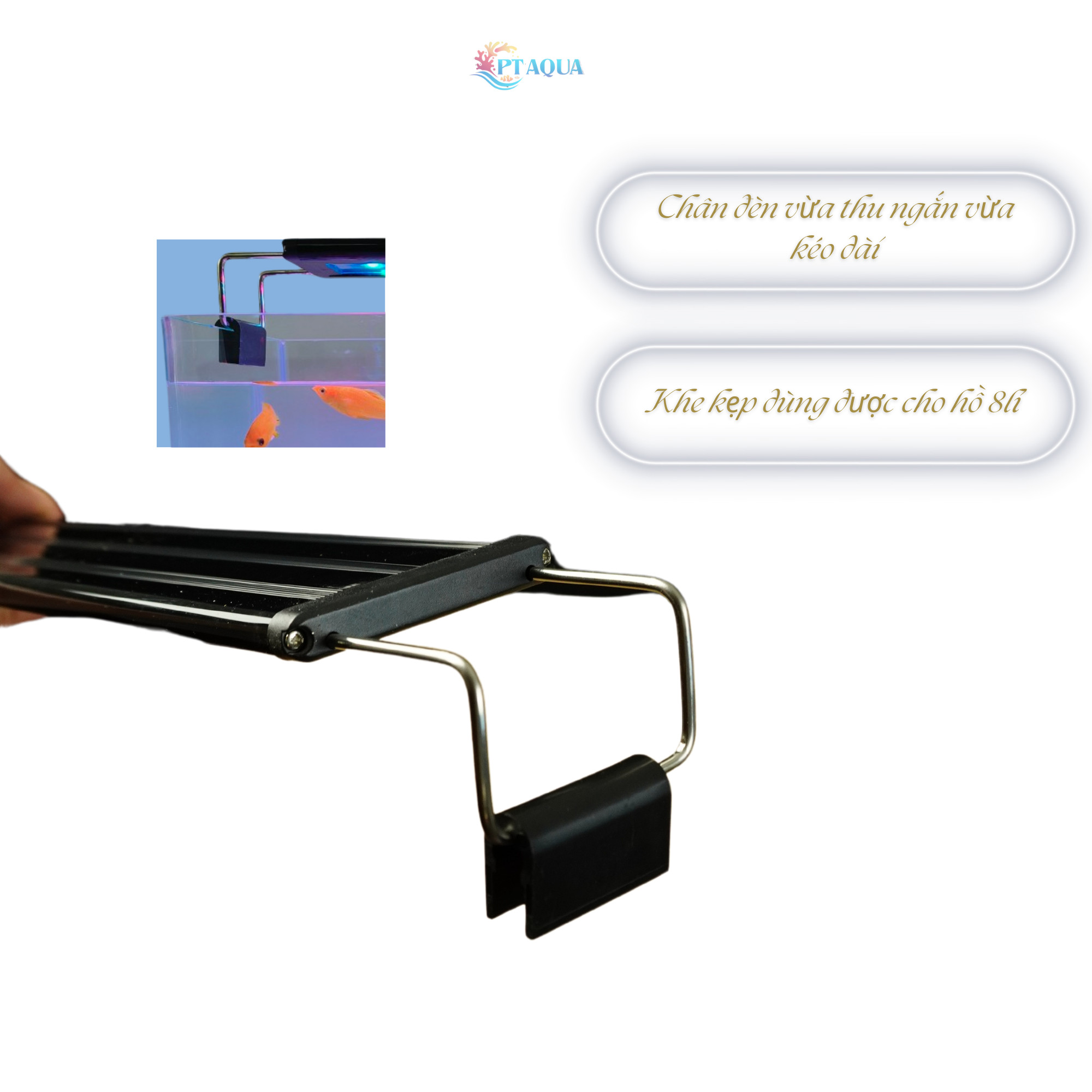 Đèn bể cá ĐỔI MÀU 3 CHẾ ĐỘ SÁNG cho bể cá cảnh 20CM đến 110cm