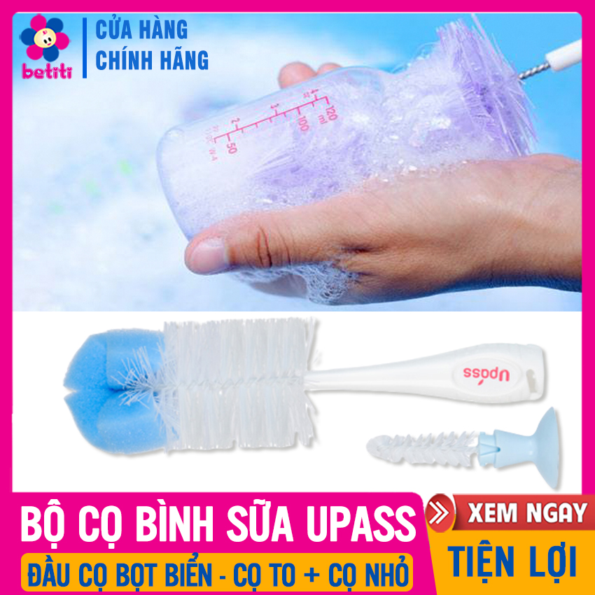 Bộ Cọ Bình Sữa UPASS Sạch Nhanh Bình Sữa Với Chổi Cọ To Và Núm Ti Với Chổi