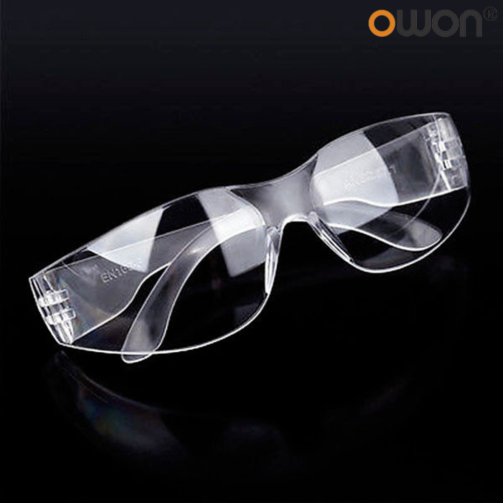 Unisex Eye Protective Windproof Goggles Safety Clear Frame Lens Glasses Eyewear