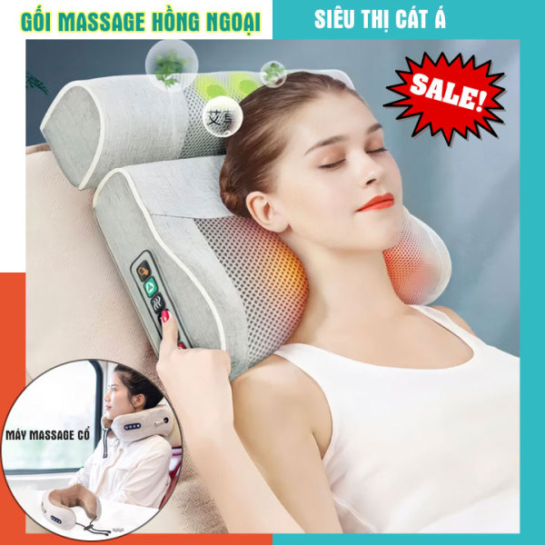 Gối massage hồng ngoại toàn thân đa năng MAZ5, máy massage lưng, cổ, vai, gáy - BH 12 tháng