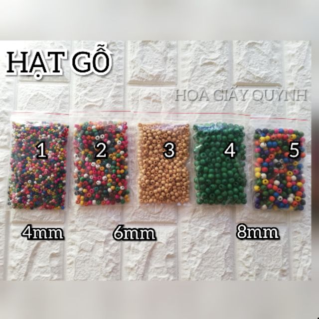 Hạt gỗ 4-6-8mm