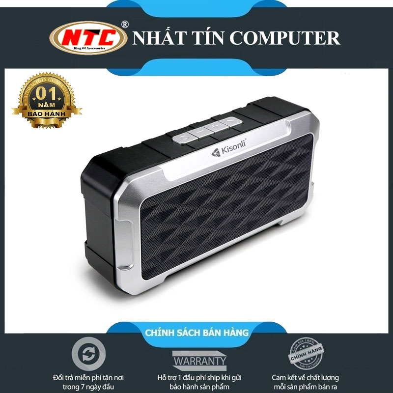 Loa bluetooth Kisonli KS-1984 âm thanh Stereo - hỗ trợ TWS kết nối cùng lúc 2 loa Hãng Phân Phối Chính Thức