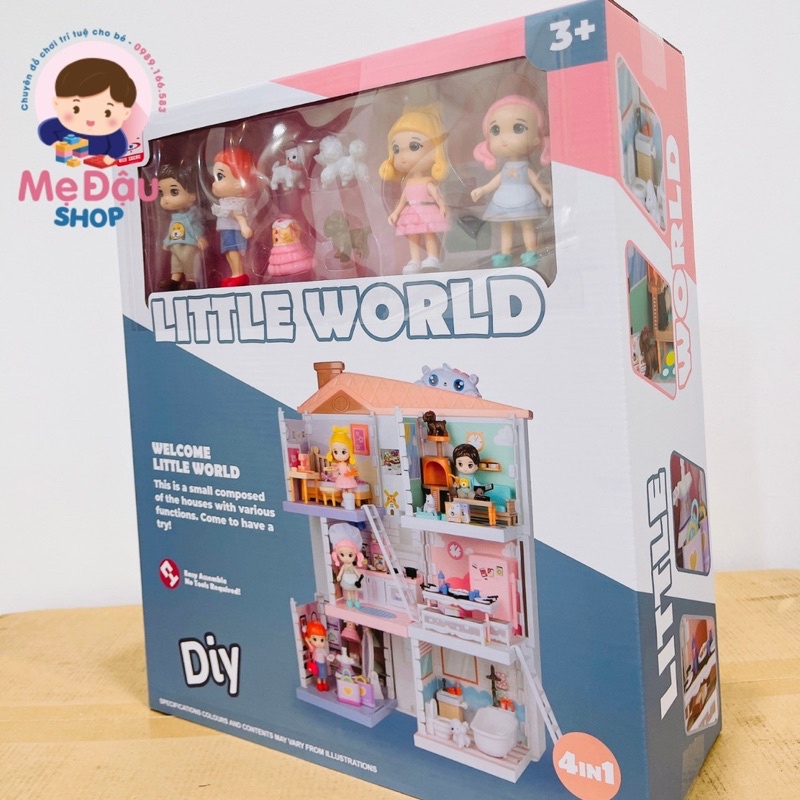 Bộ đồ chơi Ngôi nhà búp bê Little World