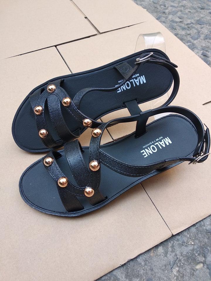 [HCM]Sandal đế bệt đính kim loại