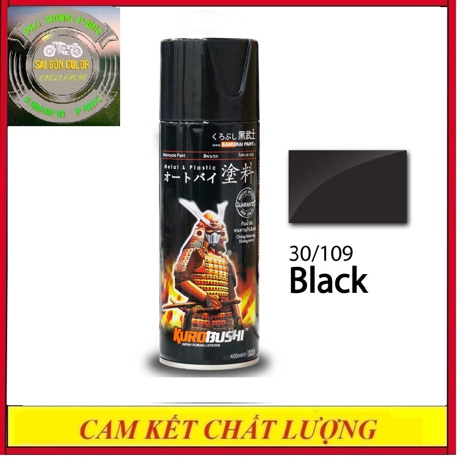 Sơn xịt Samurai màu đen 109