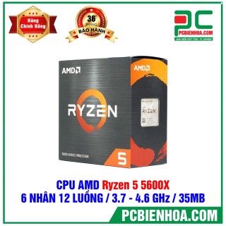 CPU AMD RYZEN 5 5600X ( 6 CORES 12 THREAD 3.7GHZ - 4.6GHZ 32MB ) - AM4 - Chính hãng mới 100% bảo hành 36 tháng - PCBIENHOA thumbnail
