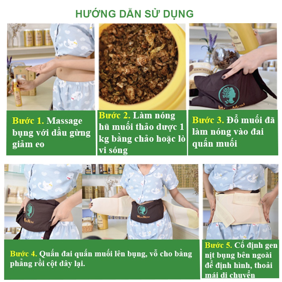Bộ ở cữ căn bản Wonmom (1 Liệu trình giảm eo + 1 Cốt nghệ + 1 Kem nghệ tươi)